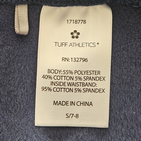 Z by Zella And Tuff Athletics Stylish Blue Patterned Leggings. Size 7-8 Girls - Picture 5 of 6